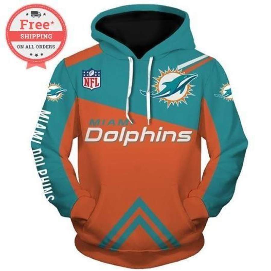 Miami Dolphins Football Team Hoodie Unisex 3D All Over Print