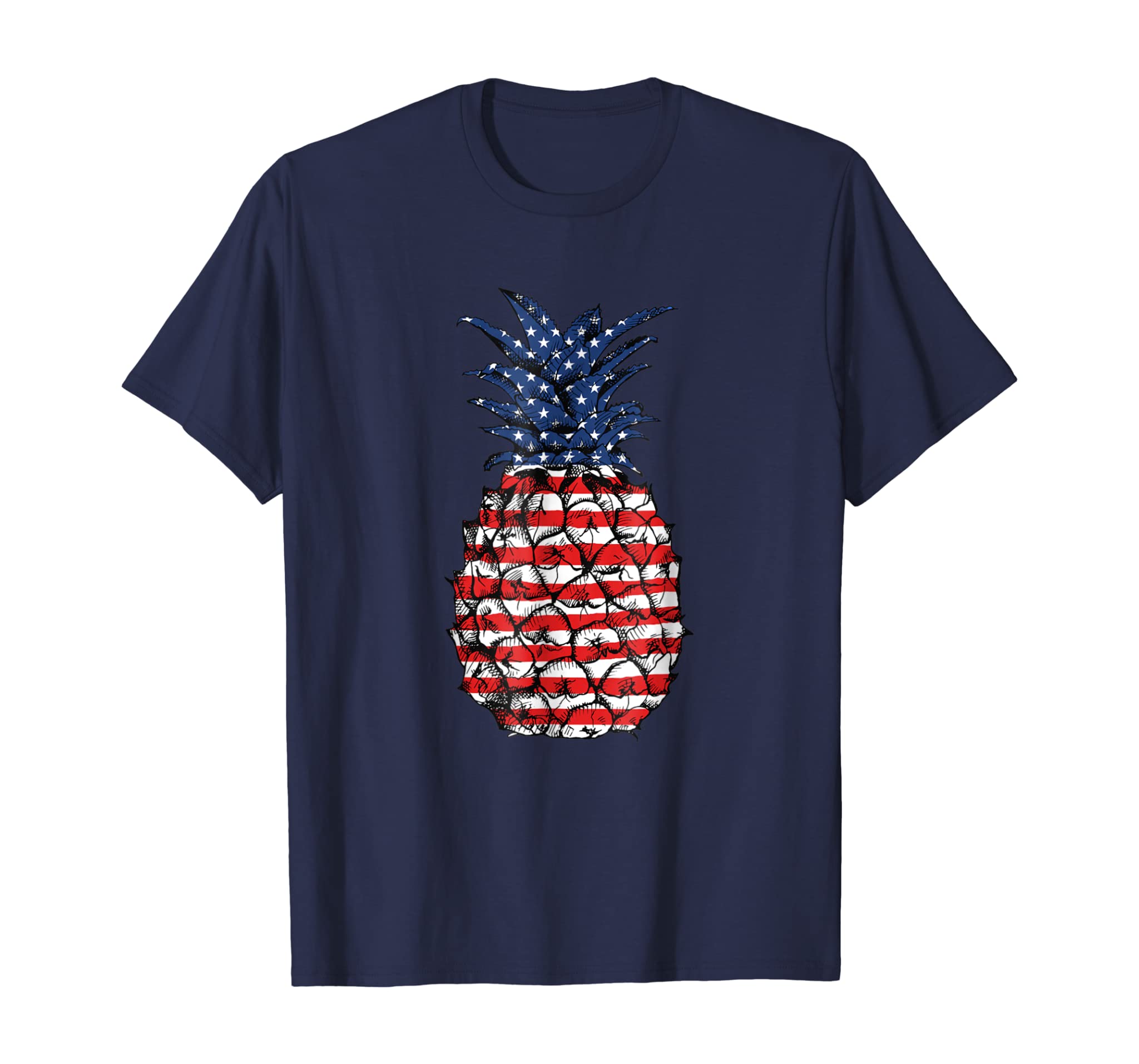 Patriotic Pineapple T-Shirt Independence Day 4th July Party