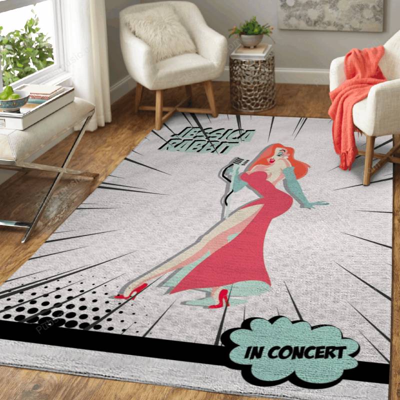 jessica rabbit in concert – Retro Area Rug Carpet