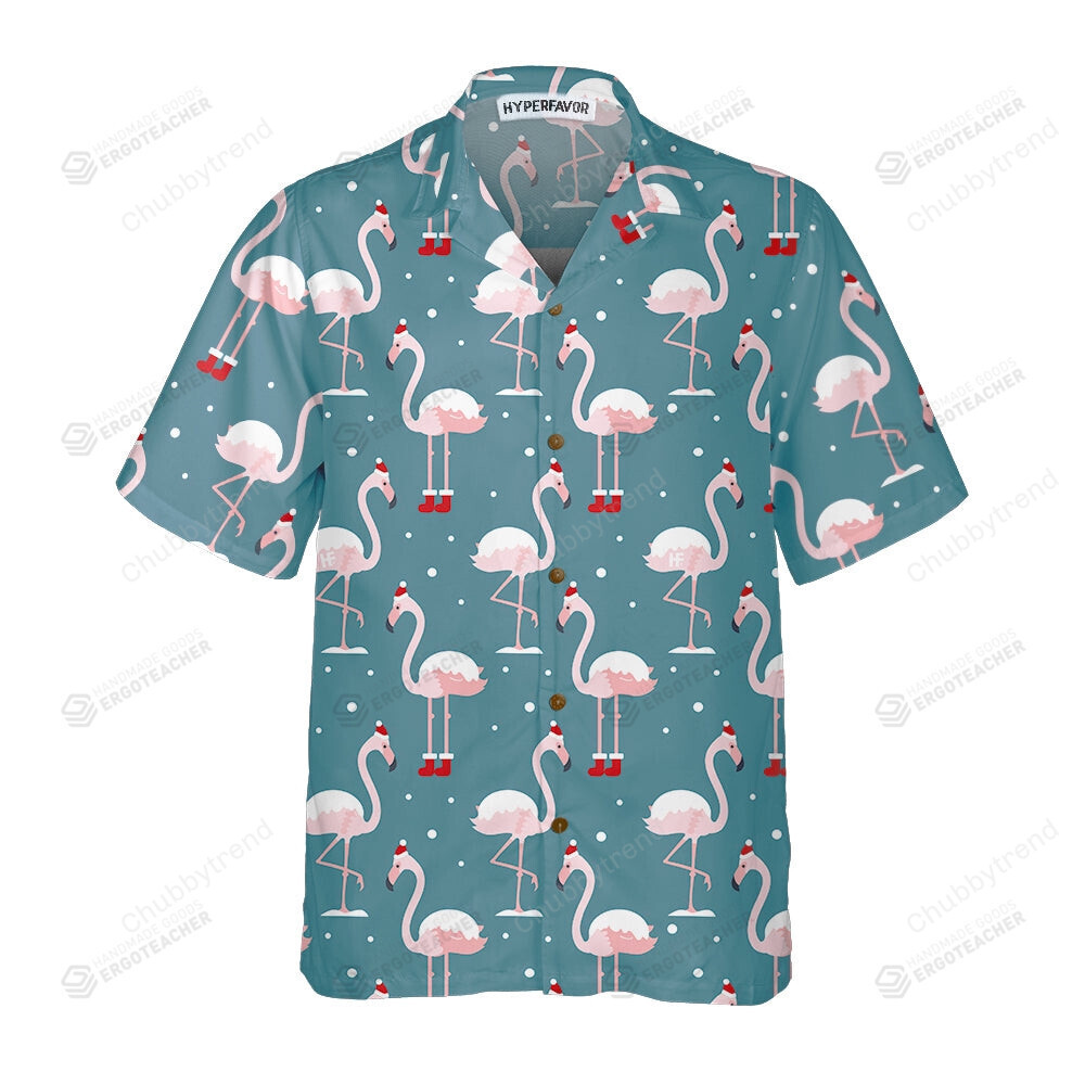 Flamingo On Christmas Holiday Hawaii Shirt Ha46691