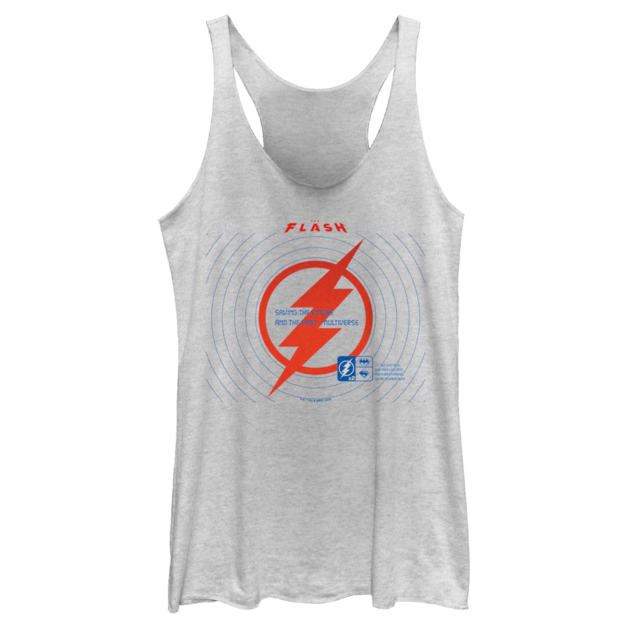 Women’S The Flash Saving The Future Red Lightning Bolt Racerback Tank Top