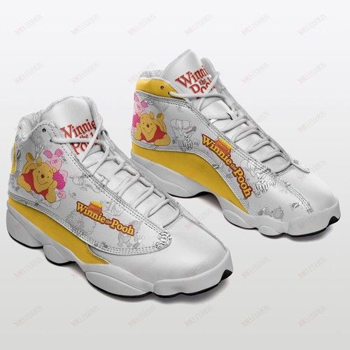 Winnie The Pooh Air Jordan 13 Sneakers Sport Shoes Plus Size JD13 Sneakers Personalized Shoes Design