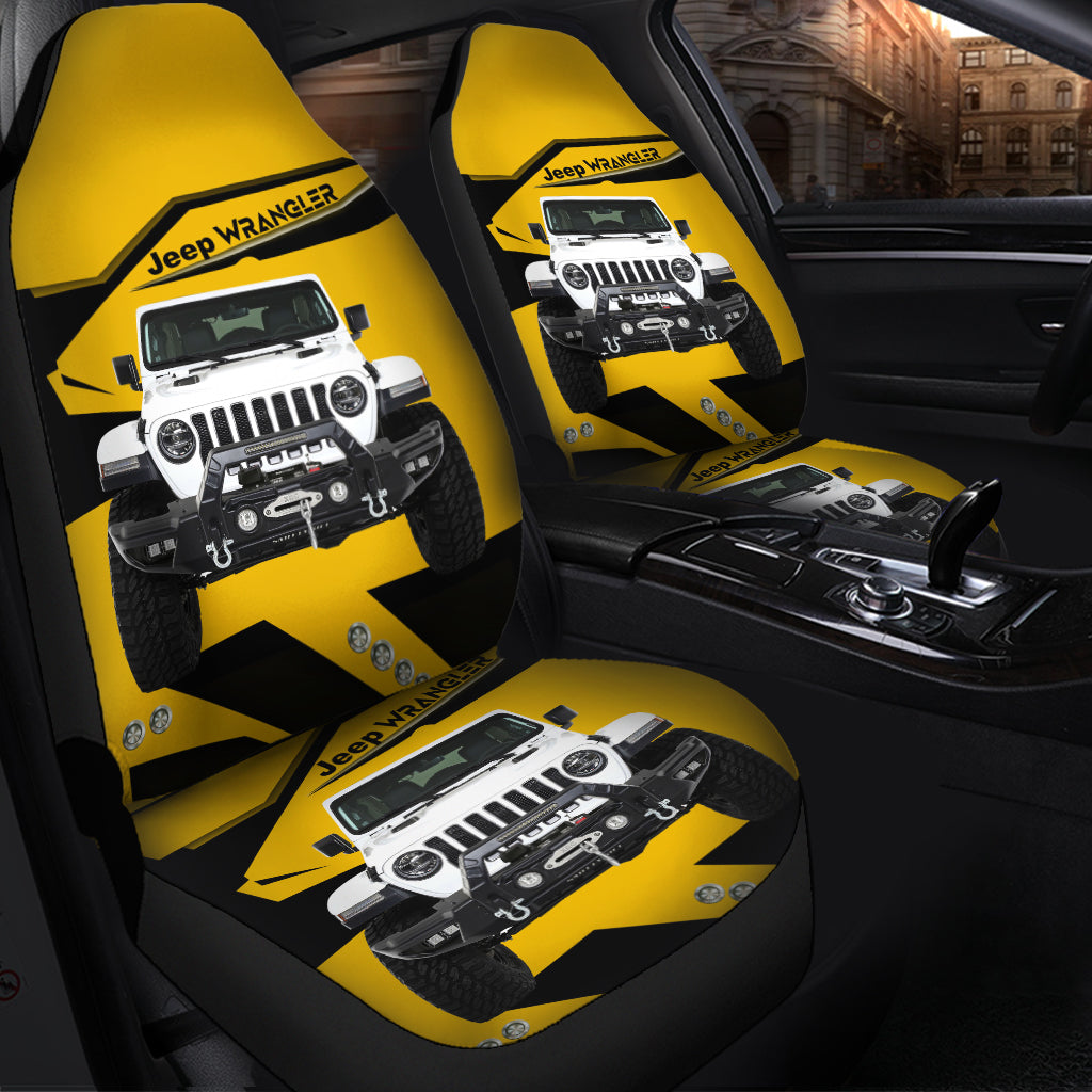 Yellow Jeep Premium Custom Car Seat Covers Decor Protectors