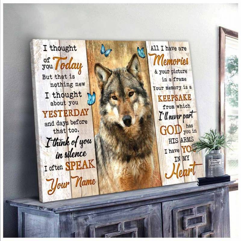 Wolf i thought of you wall art decor poster poster 2232202110