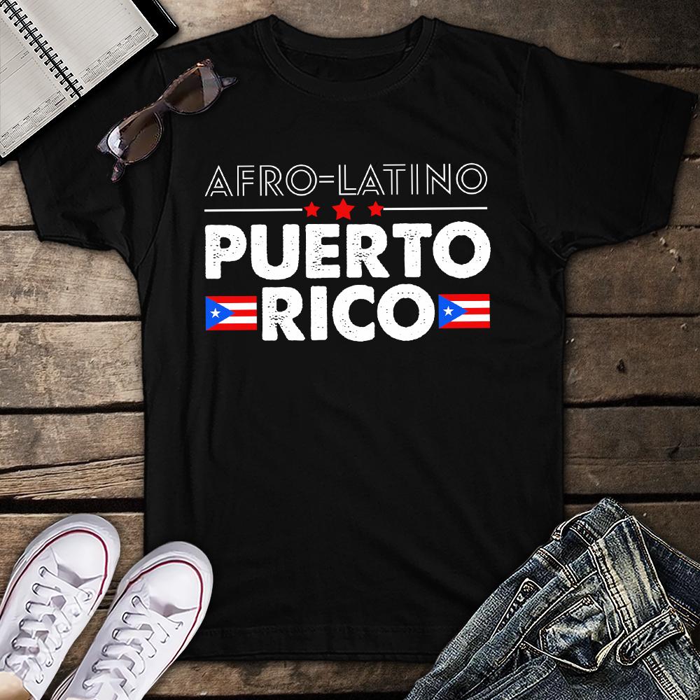 Afro-Latino Puerto Rico Flag Black Pride Unisex T Shirt