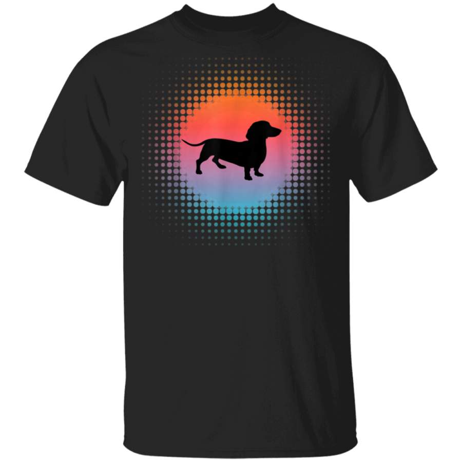 Dachshund Silhouette Retro 60s 70s Pop Art Dog Lover Gift TShirt