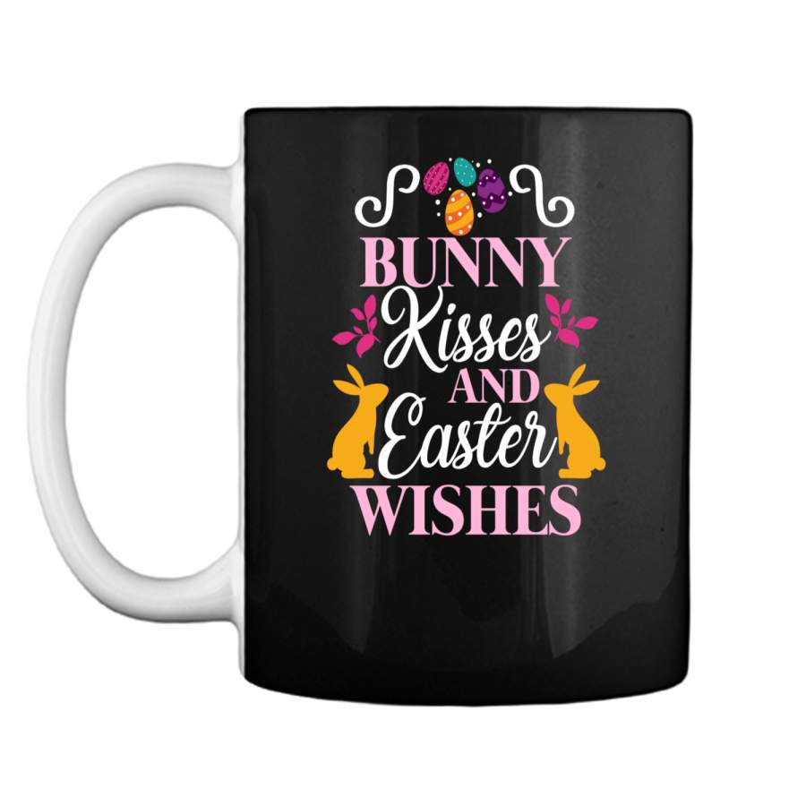 Bunny Kisses And Easter Wishes Cute Easter T-Shirt Mug