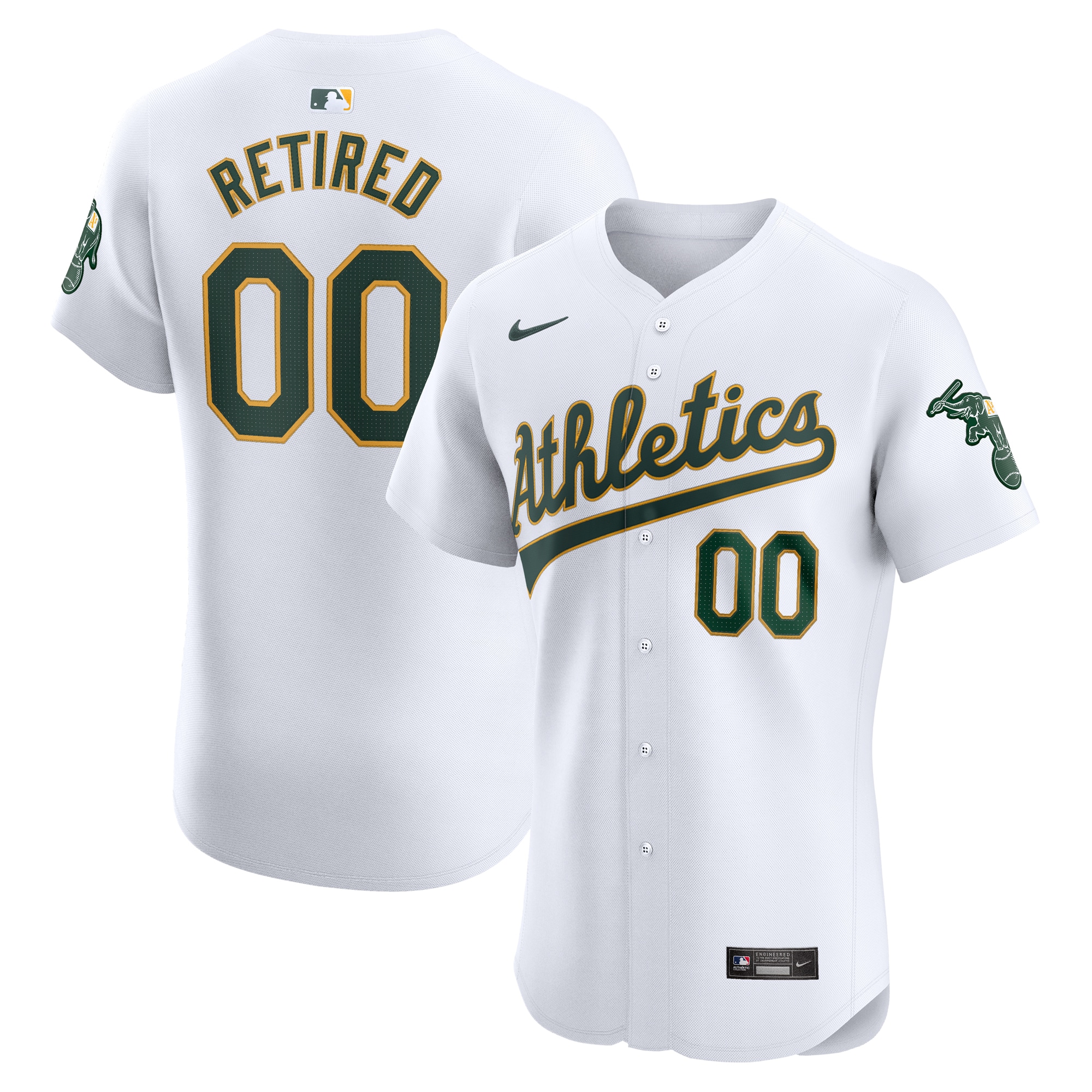 Oakland Athletics Home Elite Pick-A-Player Retired Roster Jersey – White