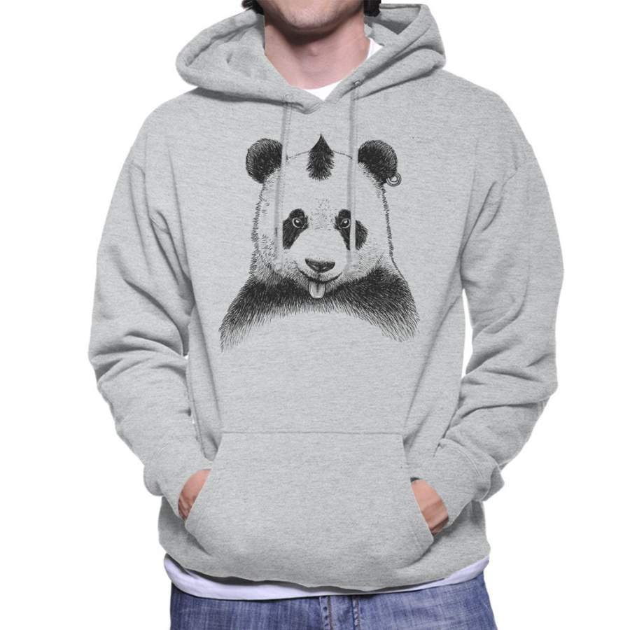 Punky Panda Men’s Hooded Sweatshirt