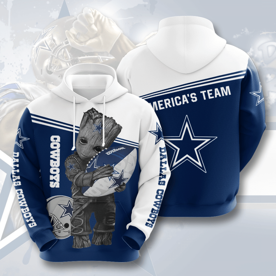 Groot Hold Dallas Cowboys 25 Unisex 3D Hoodie Gift For Fans