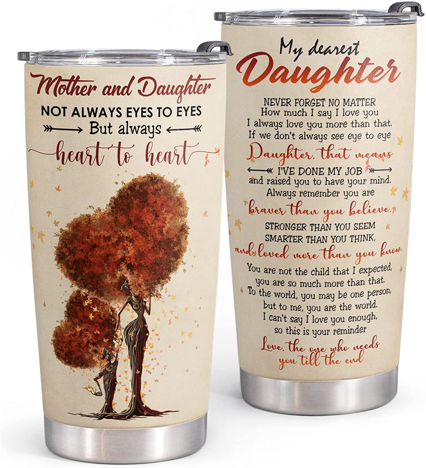 Daughter Gifts From Mom Tumbler For Daughter – Stainless Steel Tumbler 20Oz, 30Oz For Daughter – Birthday Gifts For Daughter From Mother & Christmas Gifts For Daughter From Mom – Graduation Unique Present For Kids