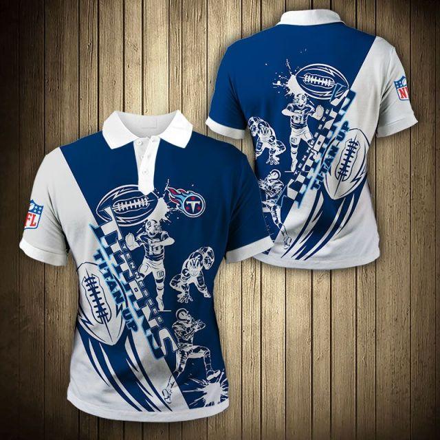 Tennessee Titans Casual 3D Polo Shirt