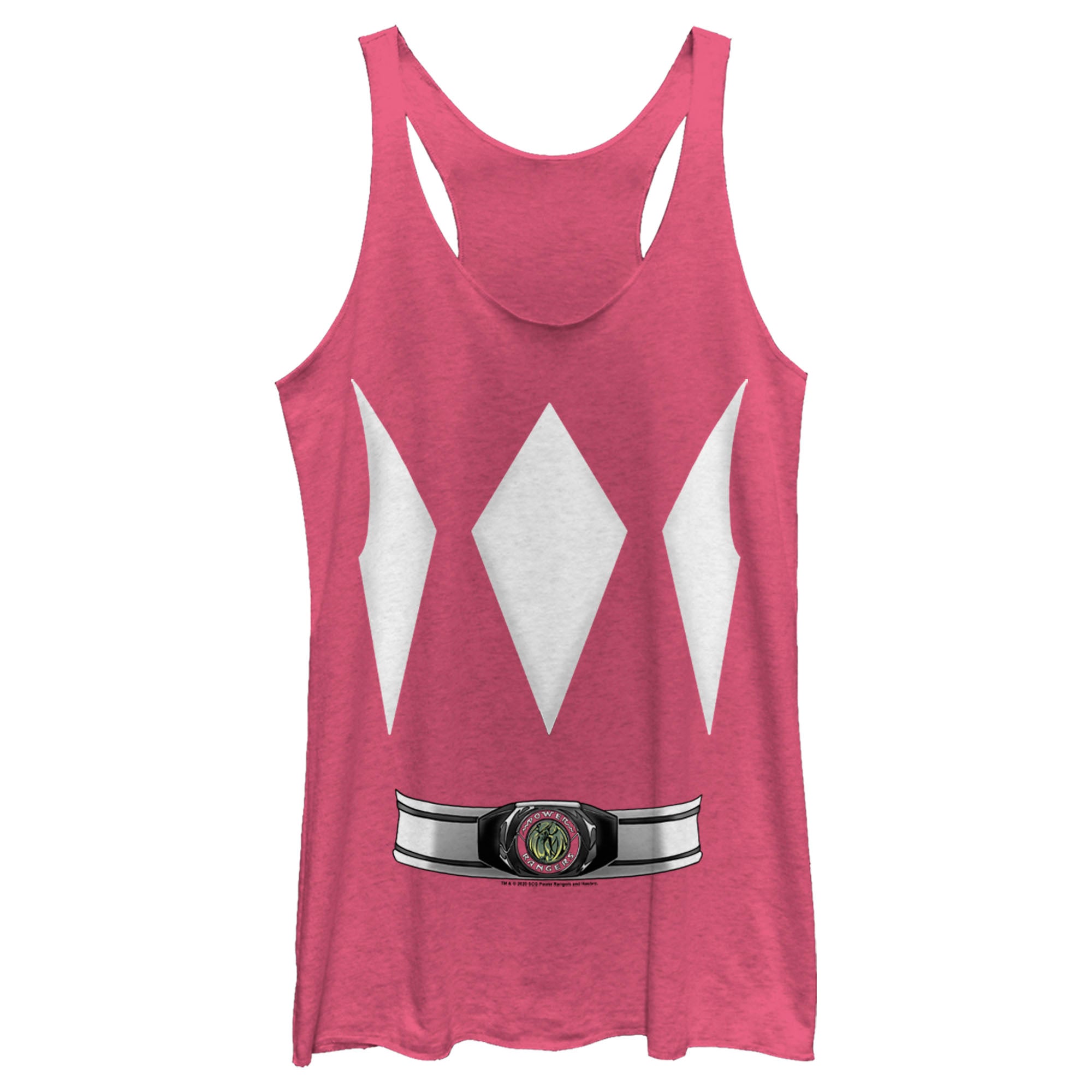 Women’S Power Rangers Pink Ranger Costume Tee Racerback Tank Top