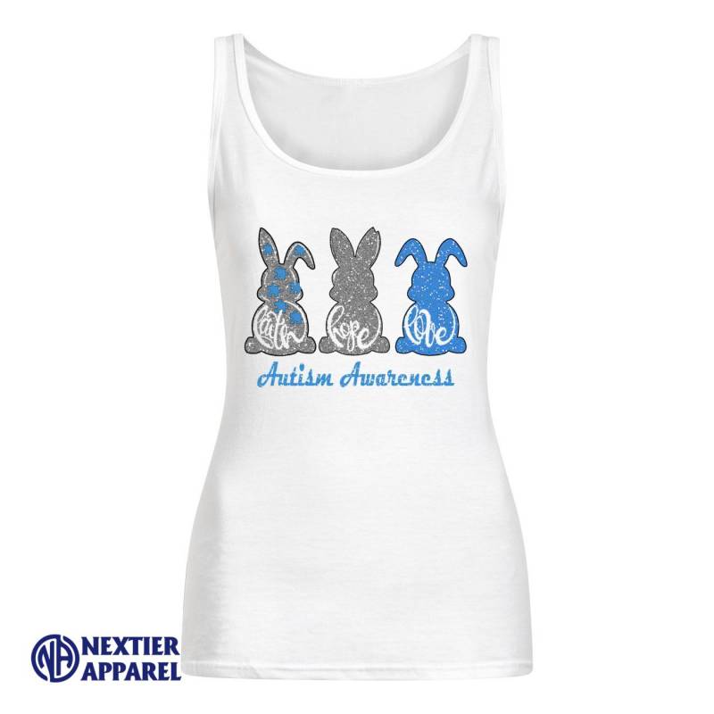 Bunny Faith Hope Love Autism Awareness shirt Women’s Tank Top