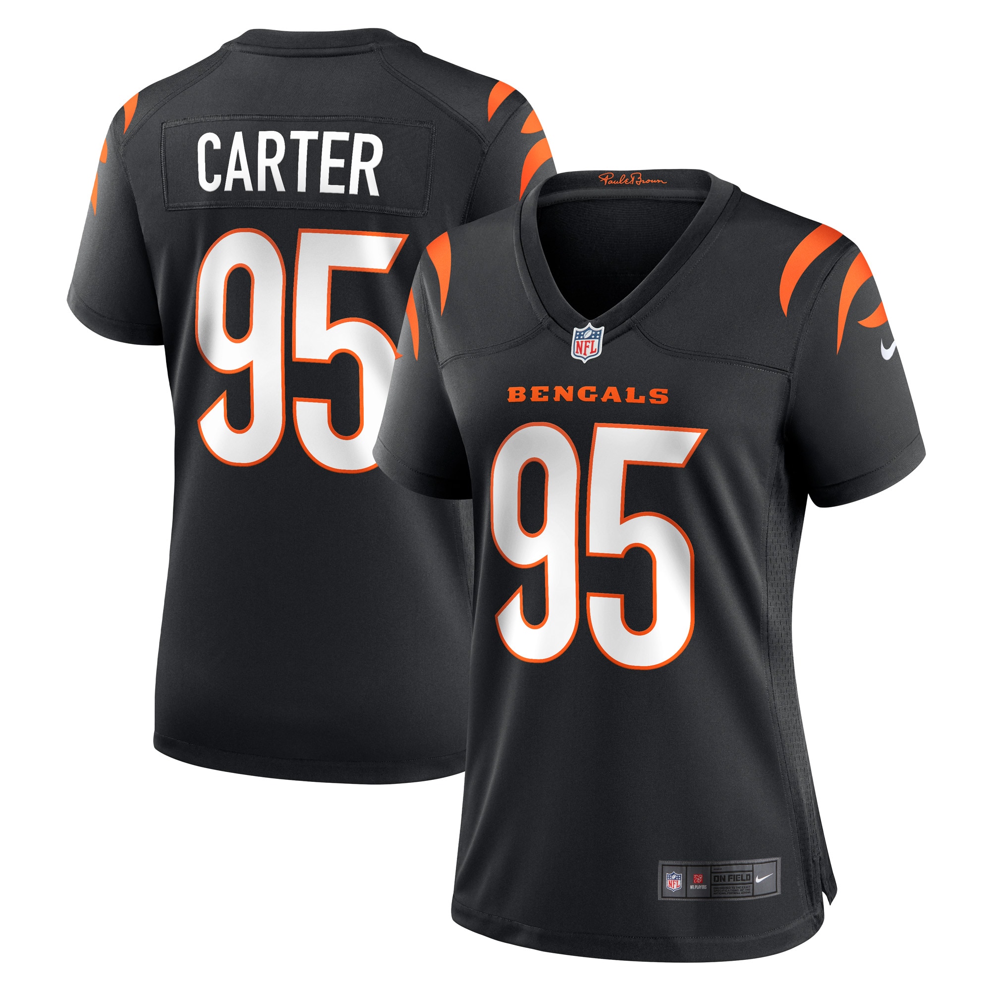 Zach Carter Cincinnati Bengals Women's Game Player Jersey – Black