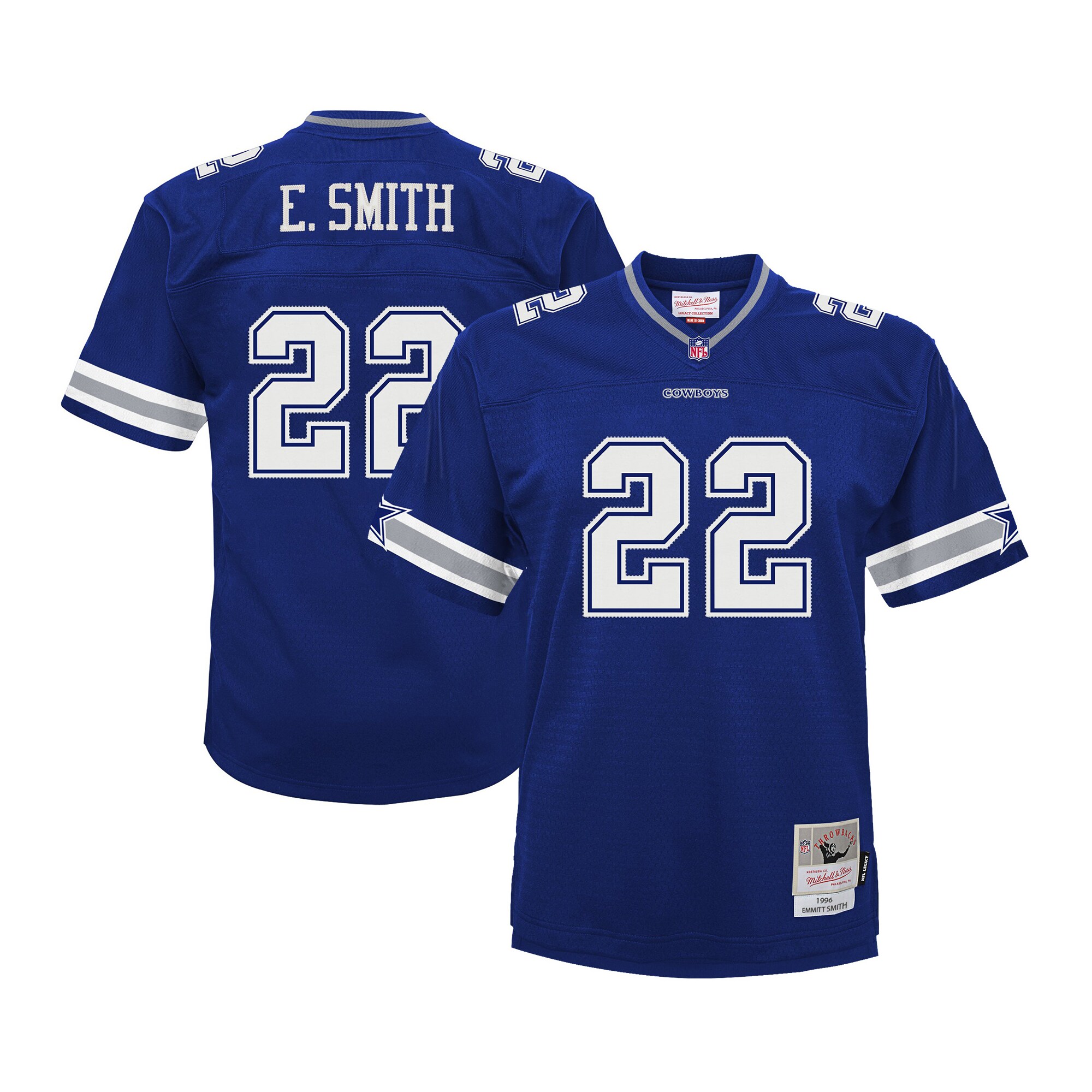 Emmitt Smith Dallas Cowboys Mitchell & Ness Big & Tall 1996 Legacy Retired Player Jersey – Navy