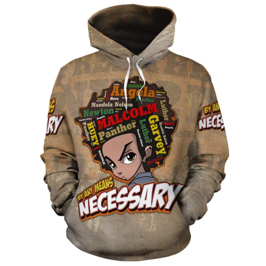 Huey Freeman Black Power All-Over Hoodie