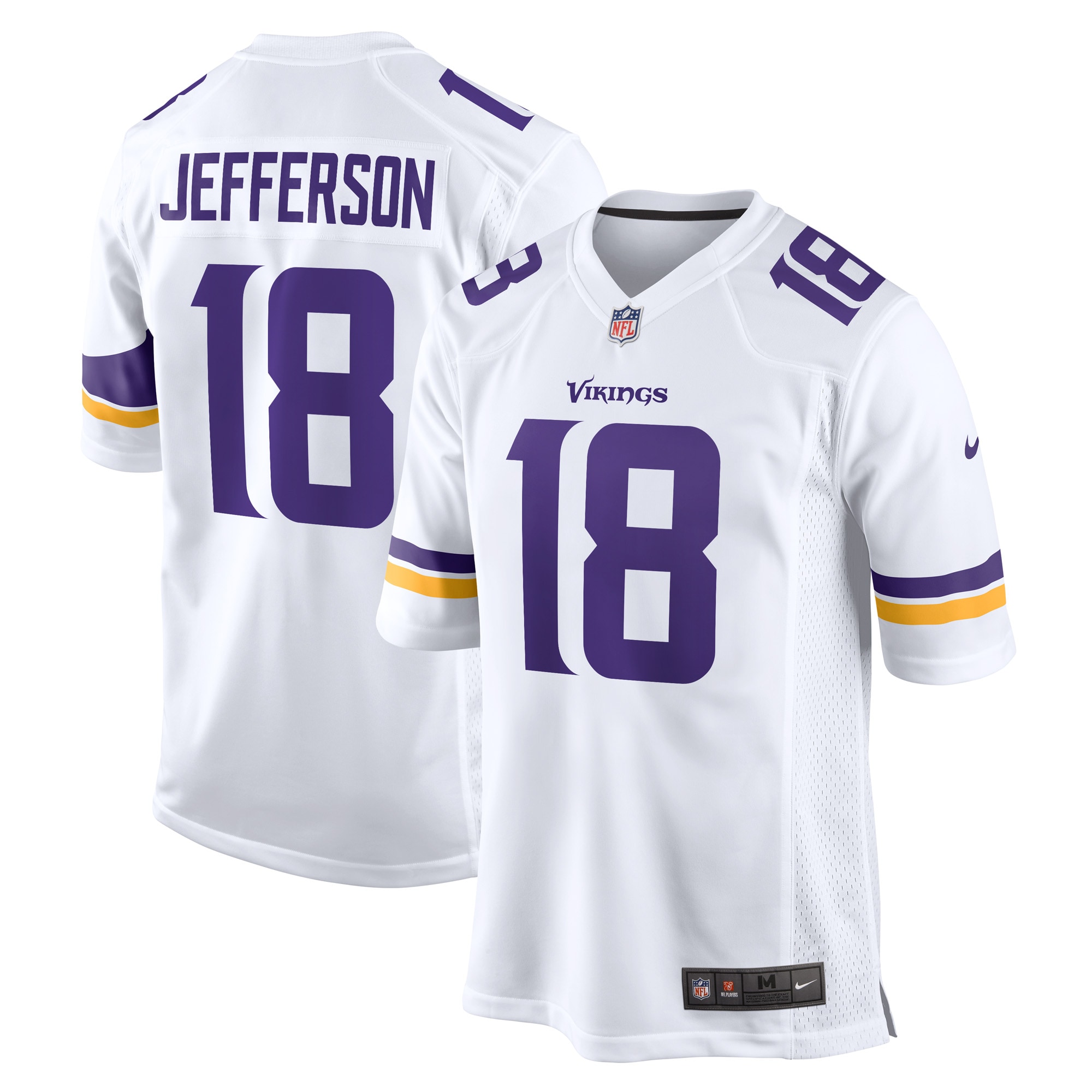 Men’s Minnesota Vikings Justin Jefferson White Game Player Jersey