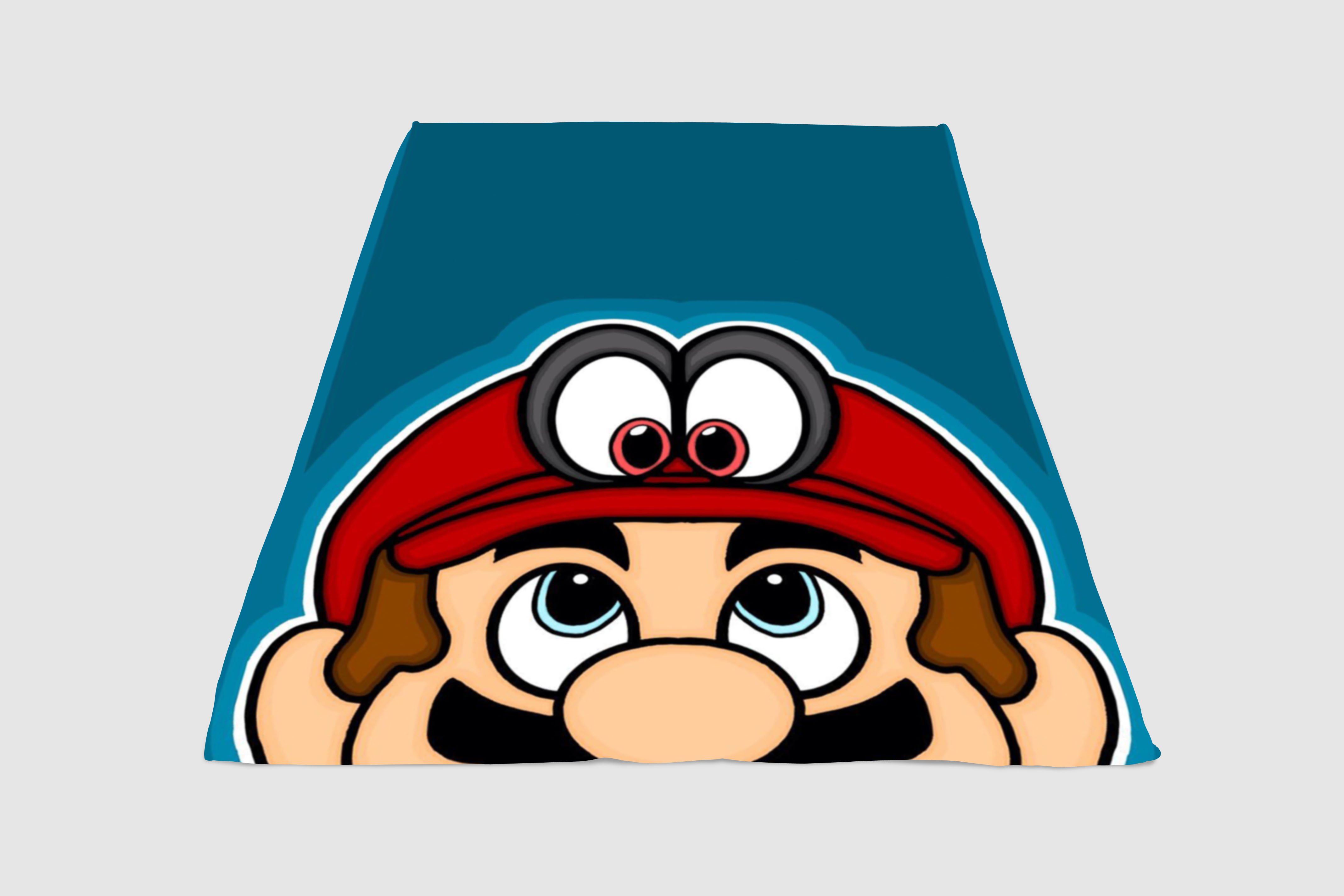 super mario close up blanket