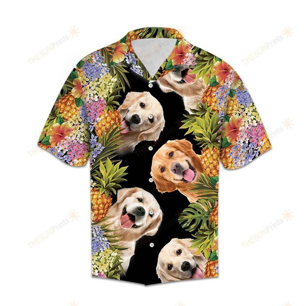 Aloha Golden Retriever Aloha Hawaiian Shirt Colorful Short Sleeve Summer Beach Casual Shirt For Men And Women