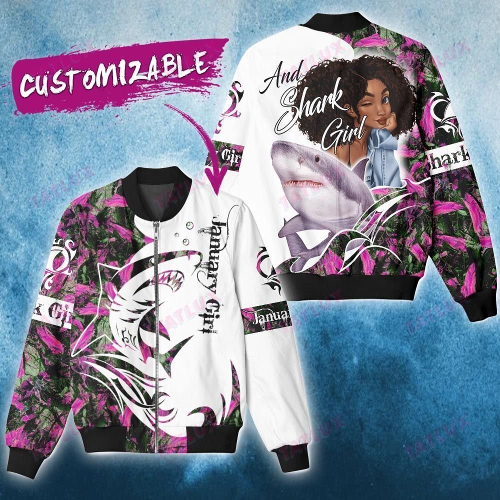 Black Girl Wild Animal Shark 3D All Over Printed Shirt, Sweatshirt, Hoodie, Bomber Jacket Size S – 5Xl