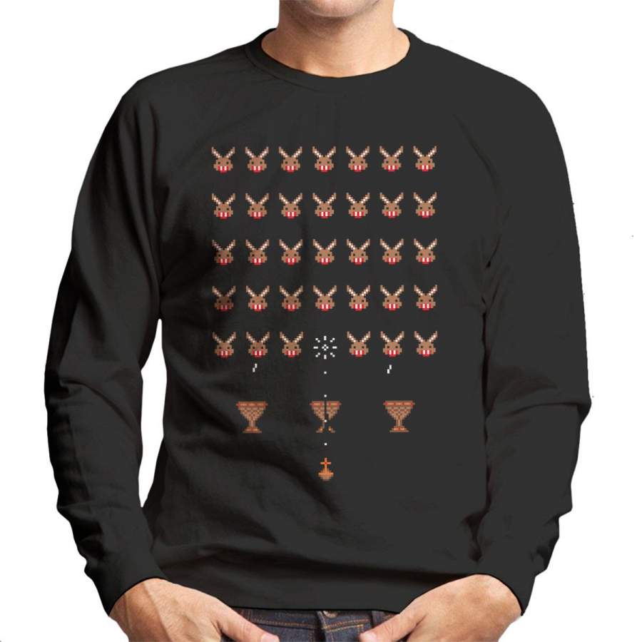 Space Rabbits Invaders Men’s Sweatshirt