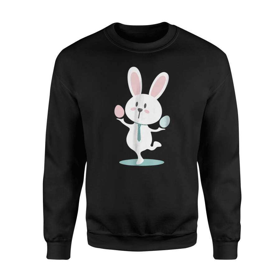 Cute Easter Bunny Balancing With Eggs Sweatshirt