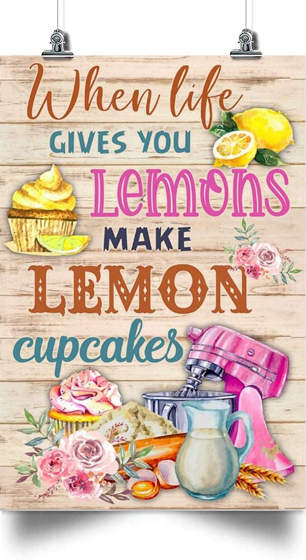 Baking Make Lemon Cupcakes – Vertical Poster – Home Decoration Poster, Wall Poster, Home And Room Decoration, Gifts For Friends And Relatives, Souvenirs.