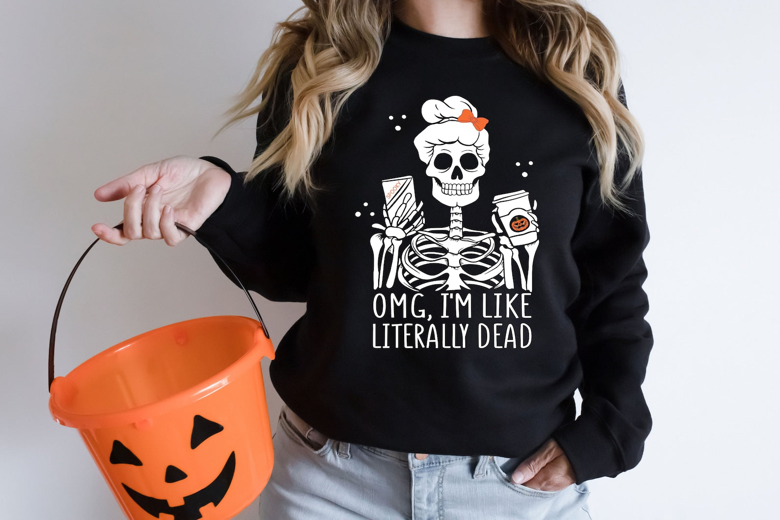 Halloween Coffee 2D Crewneck Sweatshirt All Over Print Sweatshirt For Women Sweatshirt For Men