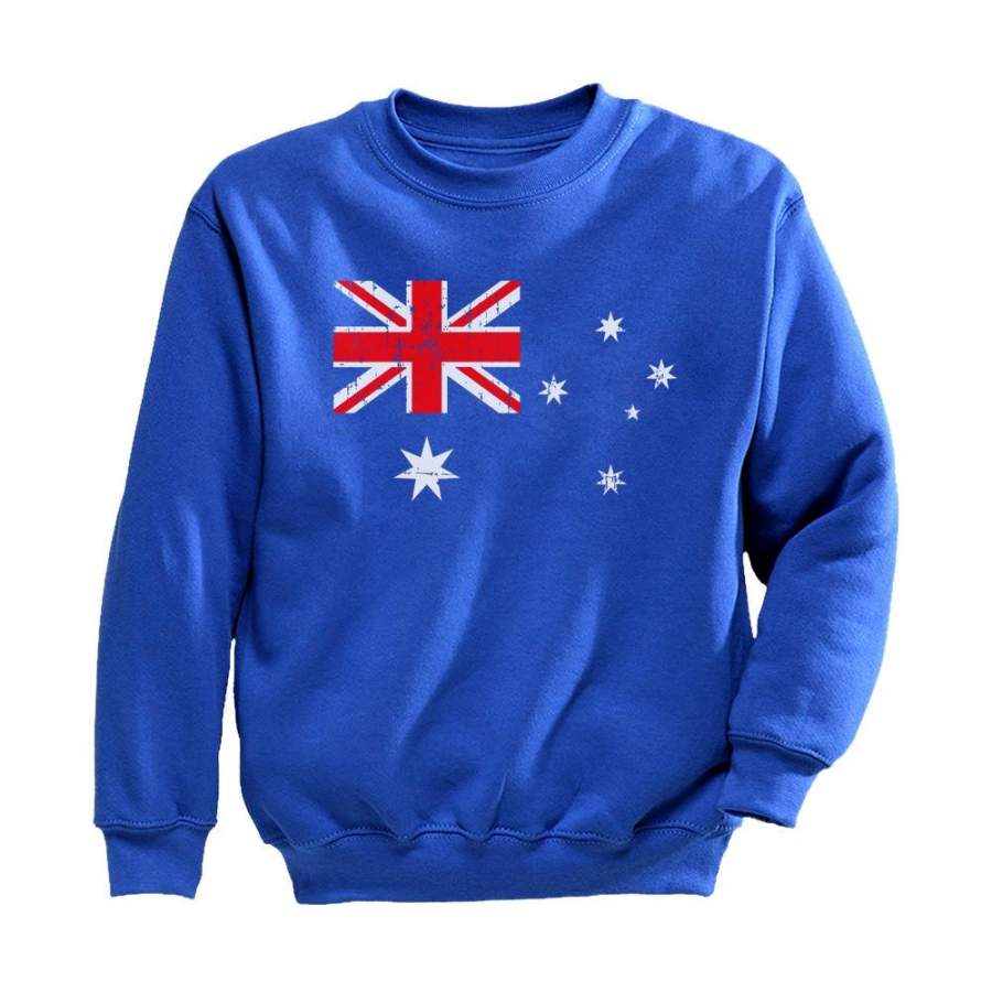 Australian Flag Vintage Style Youth Kids Sweatshirt