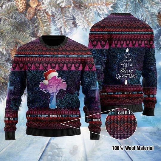 We Wish You A Merry Christmas Ugly Christmas Sweater | For Men & Women | Adult | Us1198