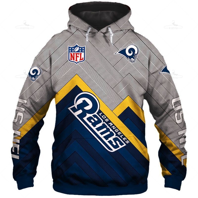 Los Angeles Rams Hoodie 3D  Long Sweatshirt Pullover Size S-5Xl