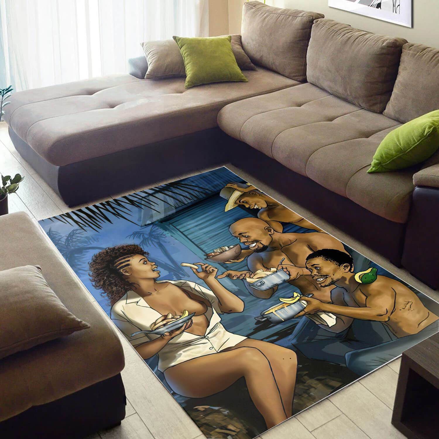 African American Area Rugs Pretty Black Girl Magic Carpet African Design Modern Afrocentric Decor BPS00874