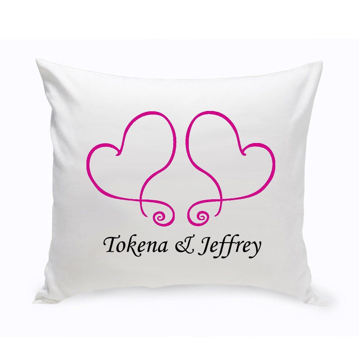 Personalized Couples Unity Hearts Throw Pillow (Insert Included)