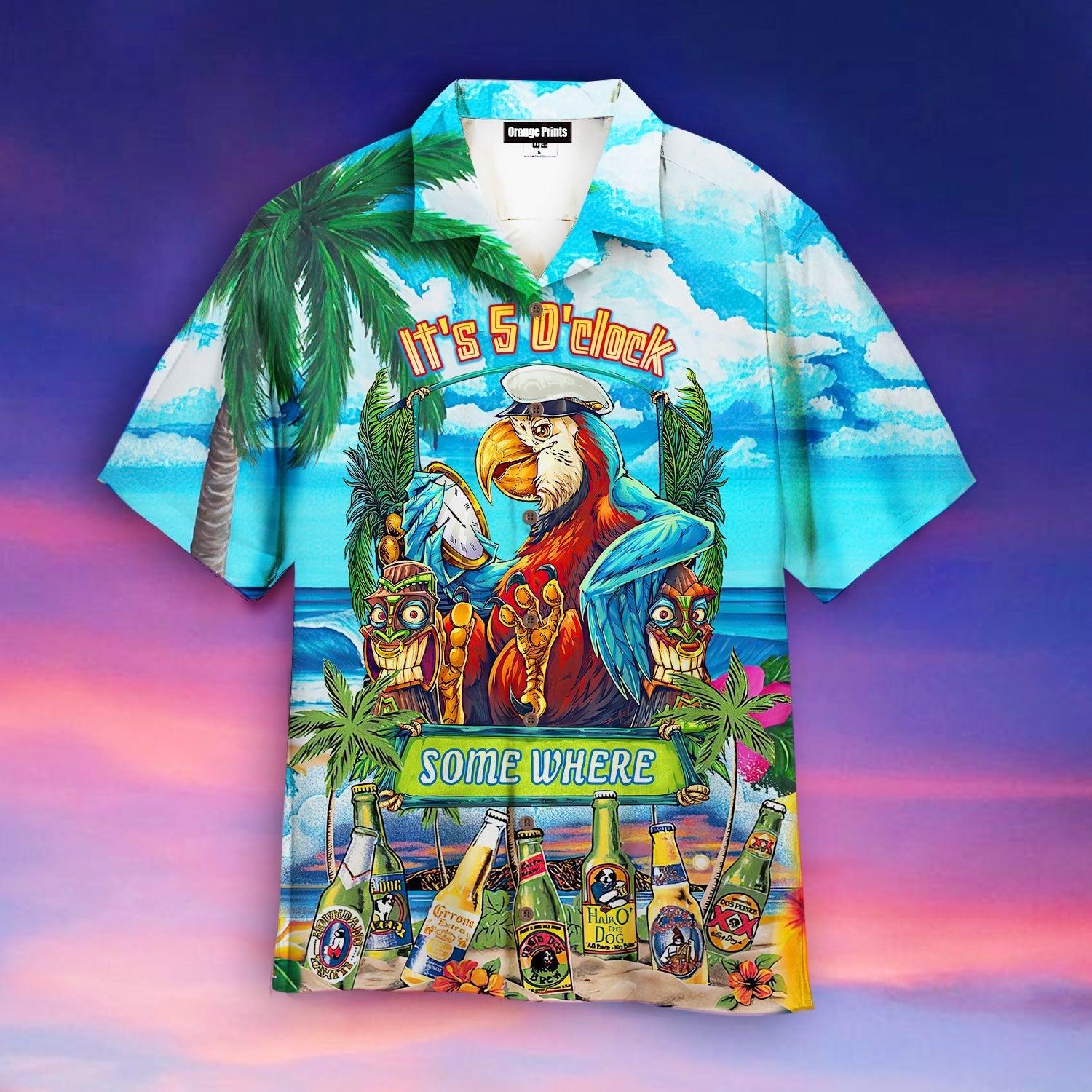 Parrot 5 Somewhere Hawaii Shirt For Men And Women Ha102210