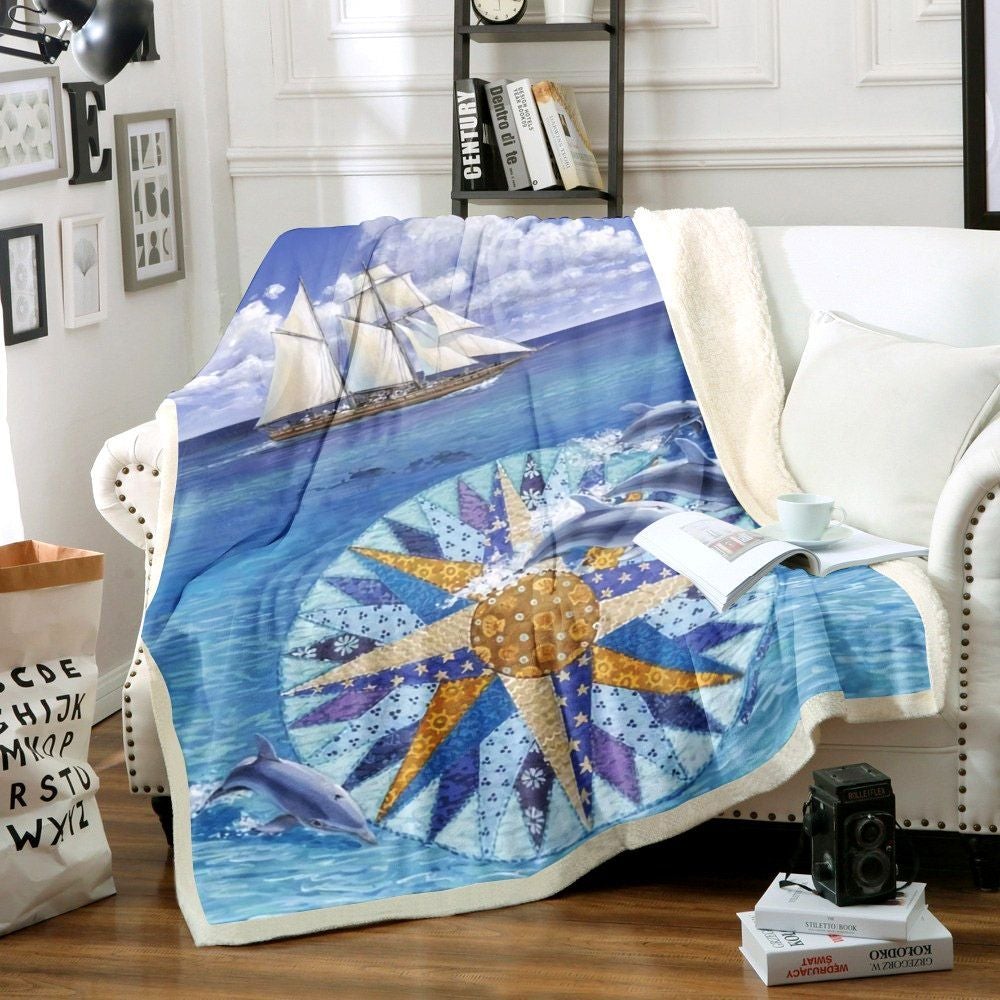 Dolphin Nn2211053Tt Sherpa Fleece Blanket