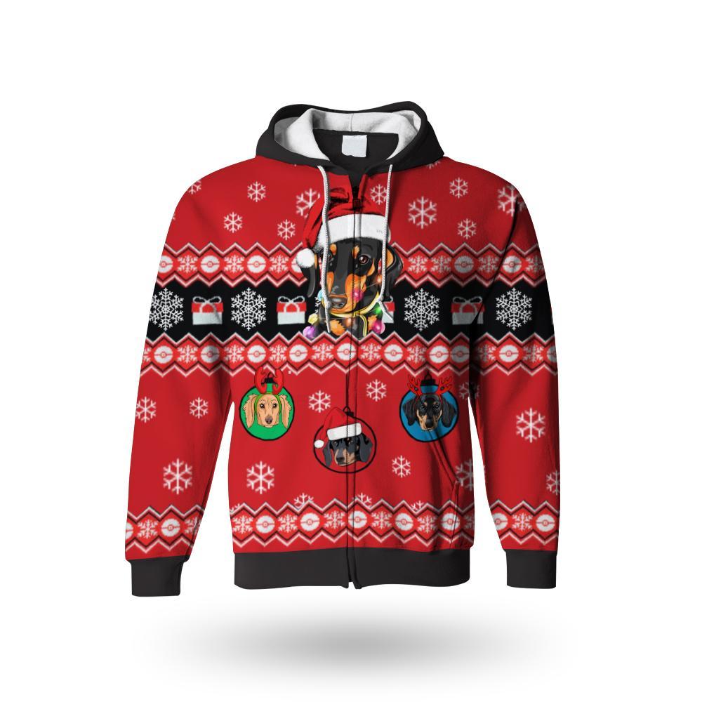 Dachshund Christmas Hoodie Ugly Christmas Sweater Hoodie Idea For Christmas Present