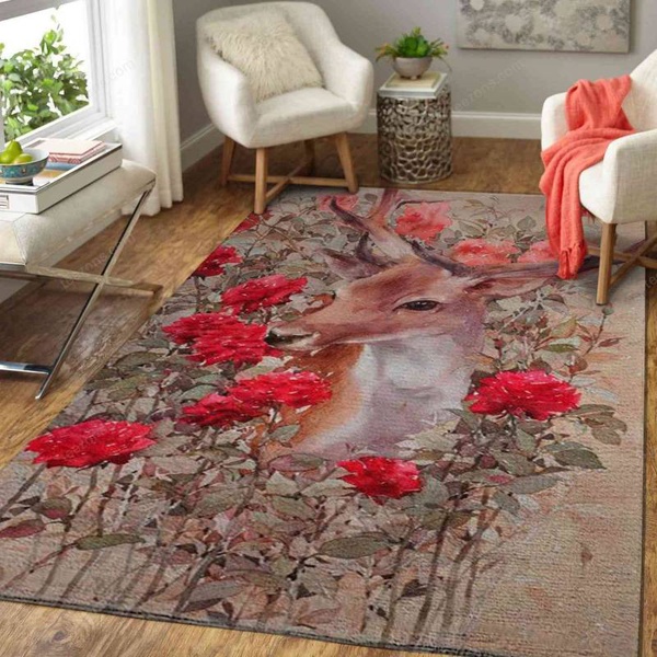 Deer Flower Area  Sku 3773 Rug