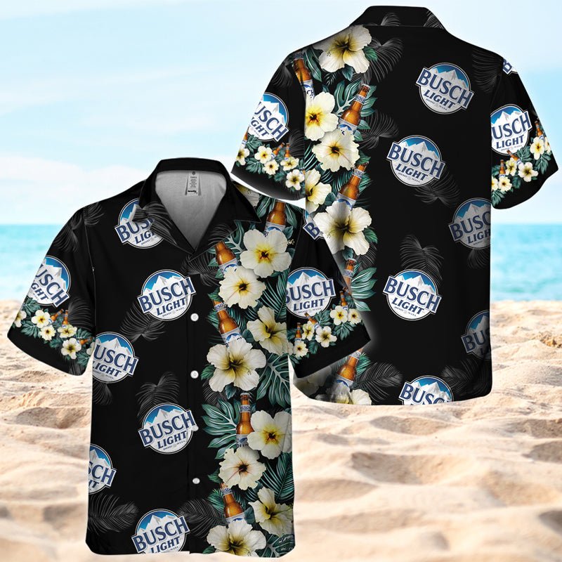 Busch Light Tropical Floral Hawaiian Shirt