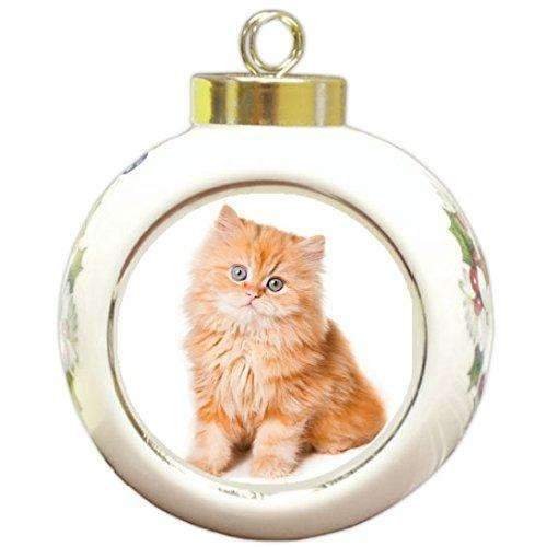 Red Persian Cat Kitten Christmas Holiday Ornament