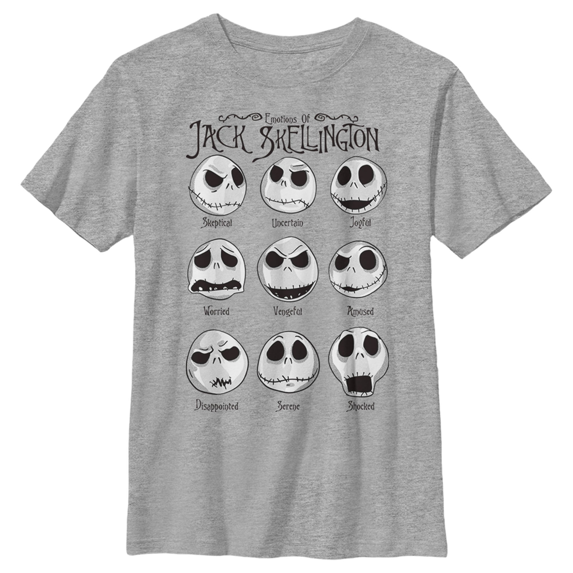 Boy’S The Nightmare Before Christmas Emotions Of Jack Skellington T-Shirt