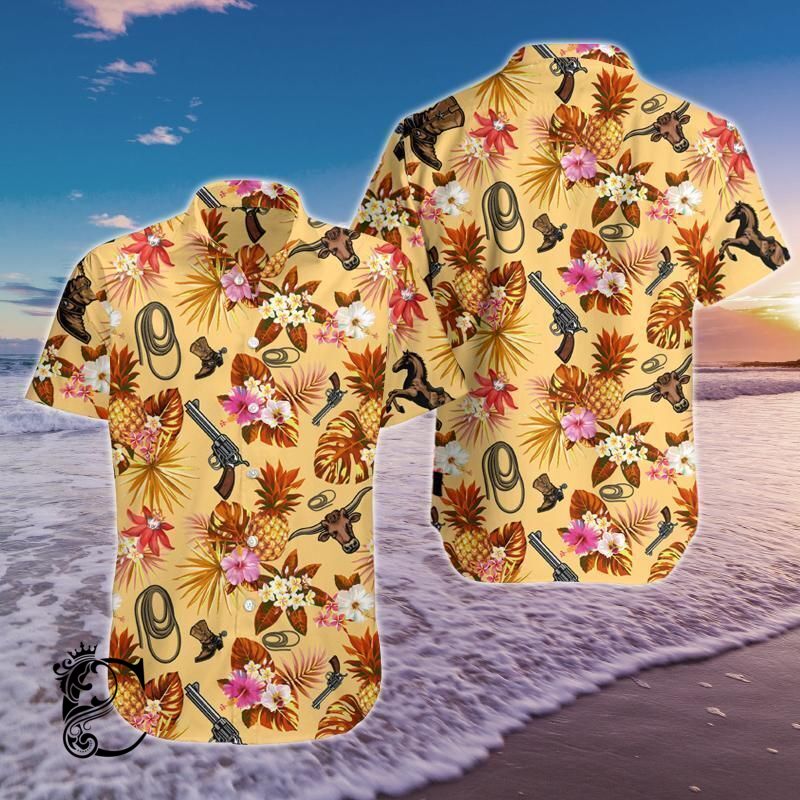 Beach Shirt Get Now Cowboy Hawaiian Shirt- Chillicothemall