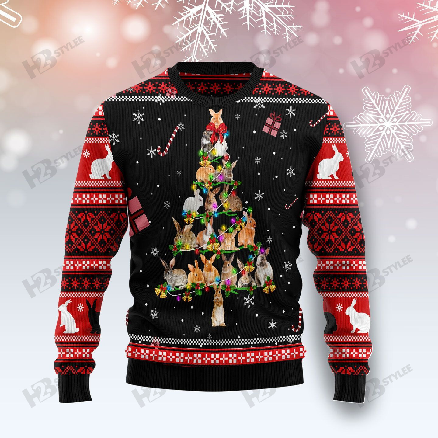 Rabbit Pine Christmas Ugly Sweater