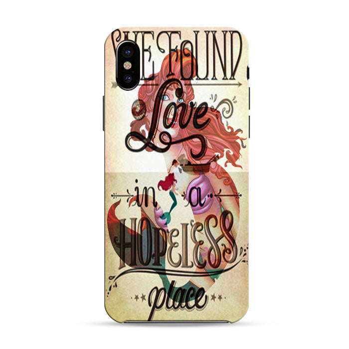 Ariel The Little Mermaid Silhoutte iPhone X 3D Case