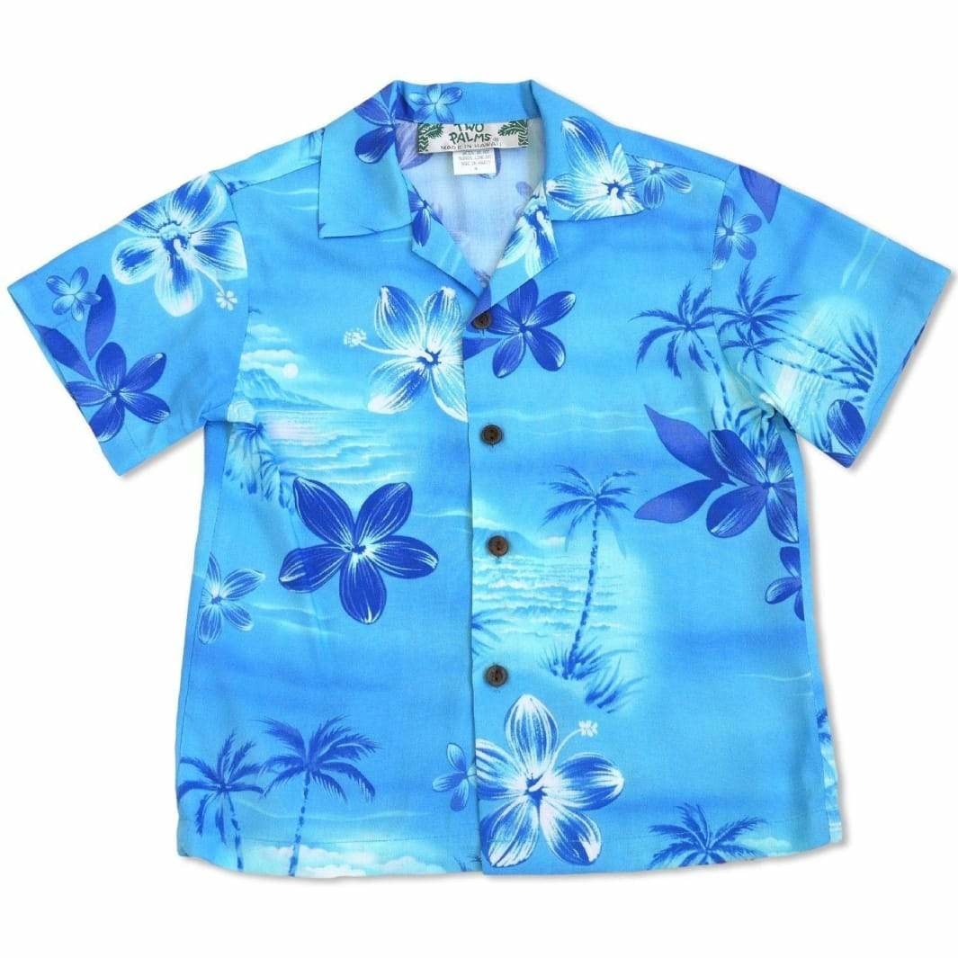 Aurora Blue Hawaii Boy Shirt Ha87053