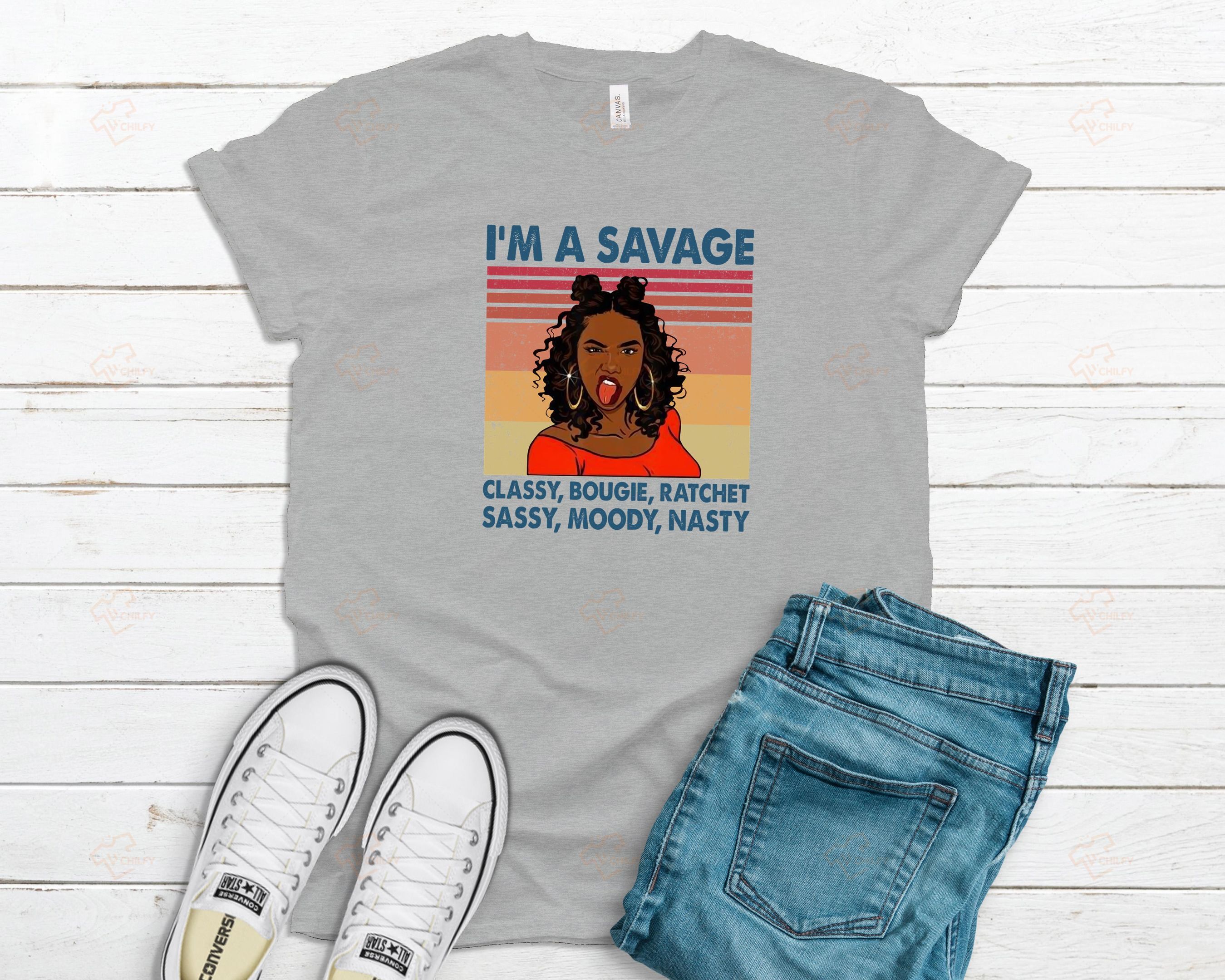 I’m a savage shirt, black girl shirt, afro girl shirt