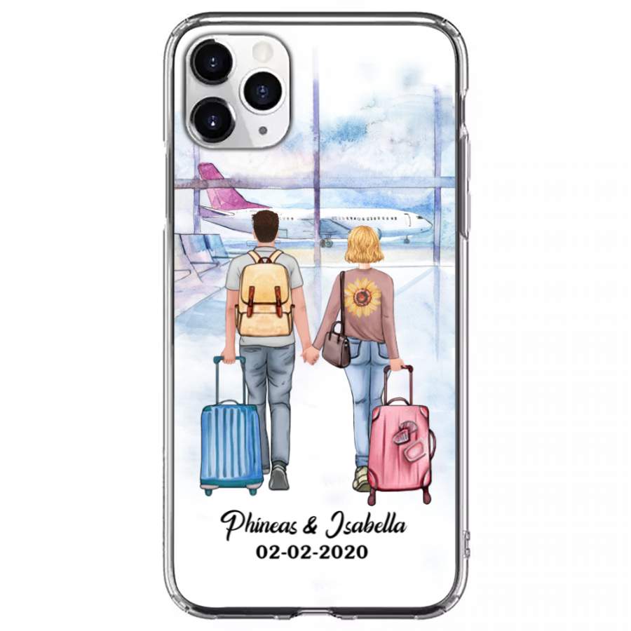 Personalized – Travelling as a Couple Iphone/ Samsung/ Huawei/ Xiaomi/ Oppo/ Google Pixel Phone Case