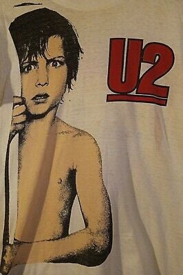 Vintage 1980s U2 War Tshirt S L Rare Double Sided New Years Day 8126