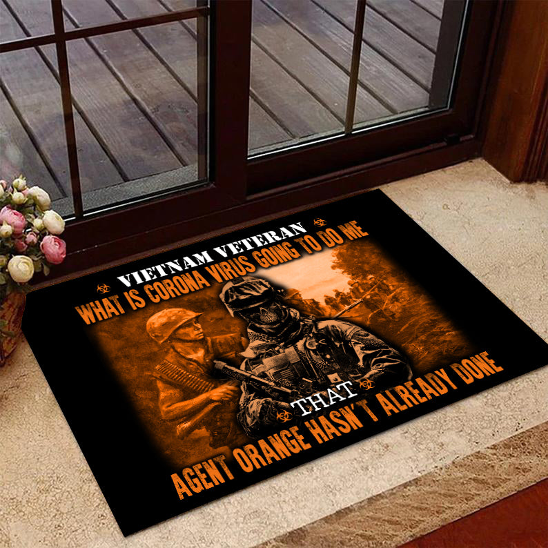 Veteran Welcome Rug, Veteran Doormat, Vietnam Veteran Agent Orange Hasn’T Already Done Doormat