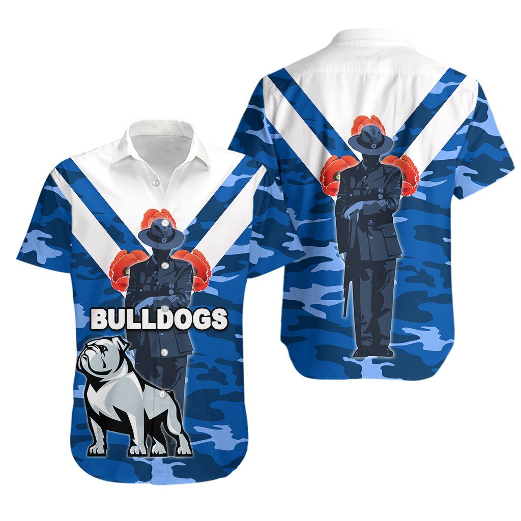 Bulldogs Hawaiian Shirt Anzac Day Army Patterns Th4